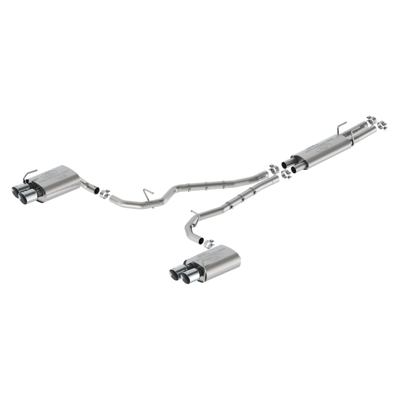 Ford Explorer ST Performance Exhaust - Dual Rear Exit - Ford Racing - Cat Back with 4 in. Chrome Tips, Sport - Chrome - `20-`25 Ford Explorer ST Performance Exhaust - Dual Rear Exit - Ford Racing - Cat Back with 4 in. Chrome Tips, Sport - Chrome - `20-`25